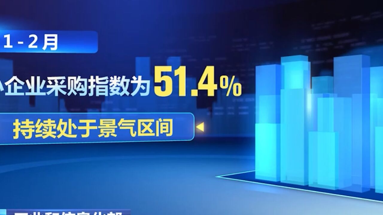 工业和信息化部,今年前两个月中小企业经济运行持续向好