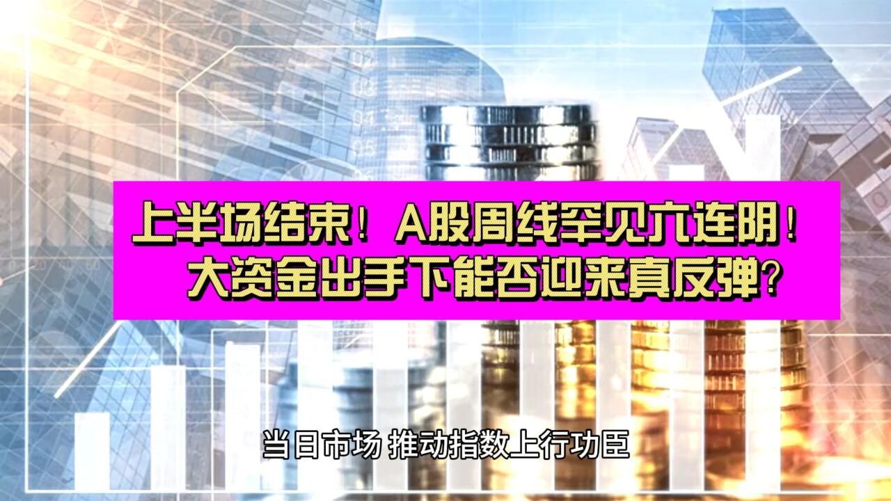 A股周线罕见六连阴!大资金出手下能否迎来真反弹?