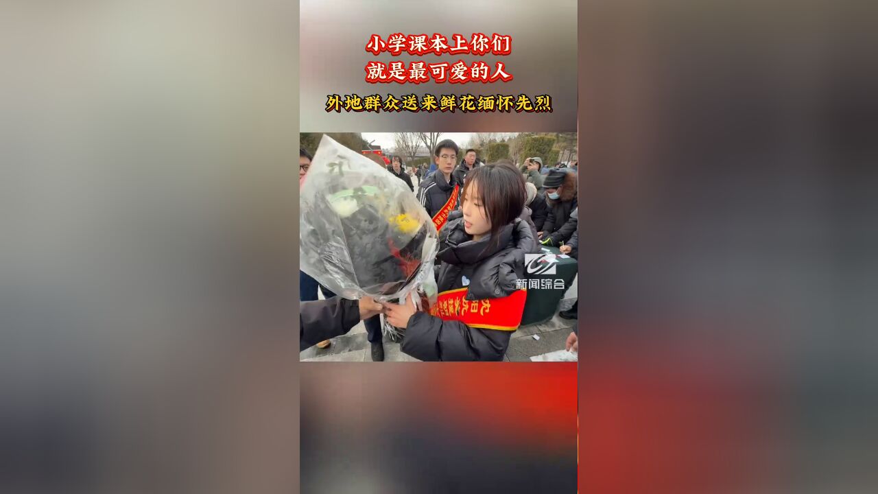 “小学课本上你们,就是最可爱的人!”外地群众送来鲜花缅怀先烈