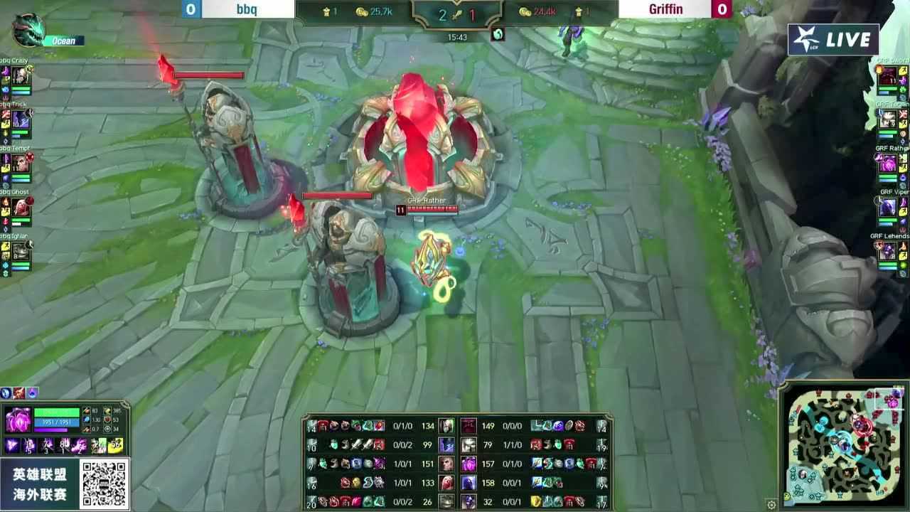 [LCK18 夏]W1D5bbq vs GRF01