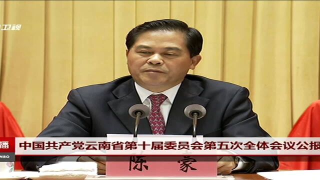 中国共产党云南省第十届委员会第五次全体会议公报