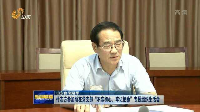 付志方参加所在党支部“不忘初心、牢记使命”专题组织生活会