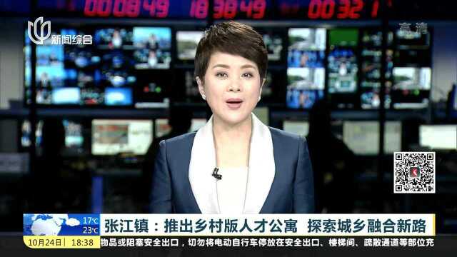 张江镇:推出乡村版人才公寓 探索城乡融合新路