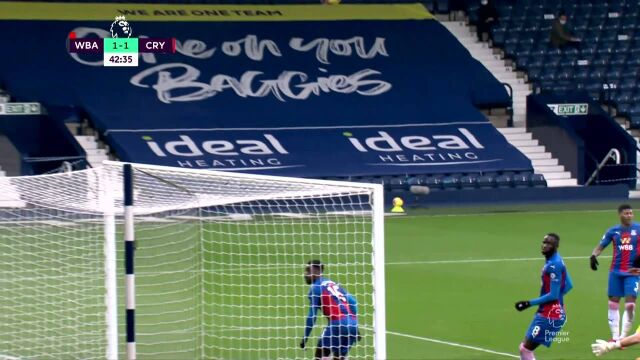 Karlan Grant with a Shot on Target vs. Crystal Palace