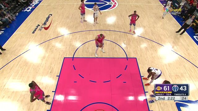 NBA常规赛：湖人vs奇才第2节原声解说回放