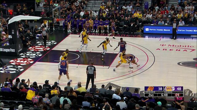 NBA季前赛：太阳vs湖人第2节原声解说回放