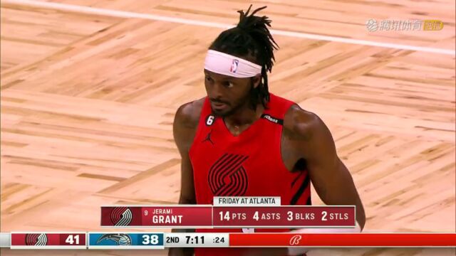 NBA常规赛：开拓者vs魔术第2节中文解说回放