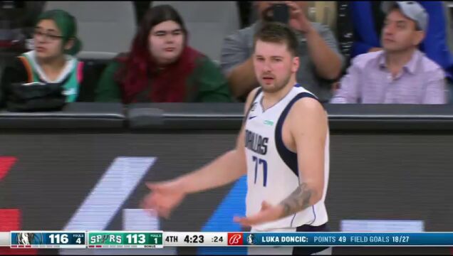 独行侠vs马刺第4节英文原声回放