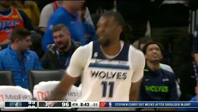 NBA常规赛：森林狼vs雷霆第4节中文解说回放