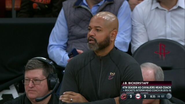 NBA常规赛：骑士vs火箭第1节英文原声回放