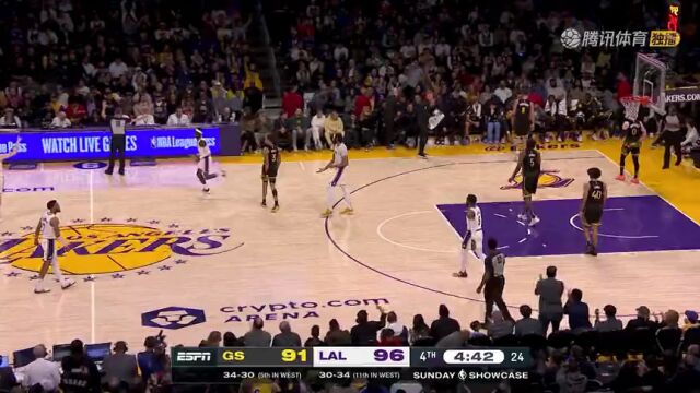 NBA常规赛：勇士vs湖人中文解说全场回放