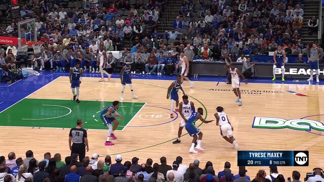 76人vs独行侠集锦 东欧组合全场合砍82分