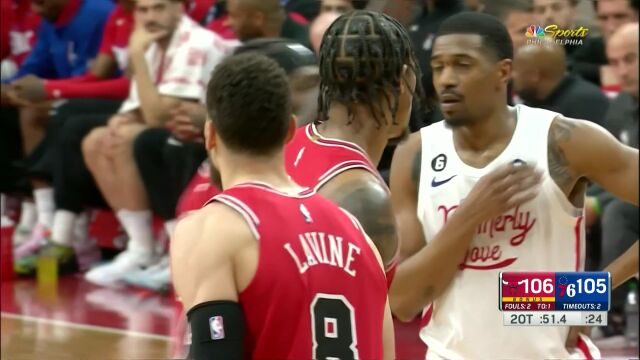 NBA常规赛：公牛vs76人加时赛2中文解说回放