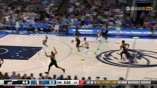 NBA常规赛：爵士vs独行侠第2节英文原声回放