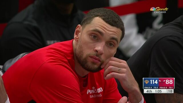 NBA常规赛：尼克斯vs公牛第4节 中文解说回放