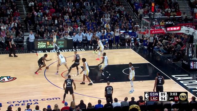 彻底拦不住了 快船连续冲击禁区一举打停勇士