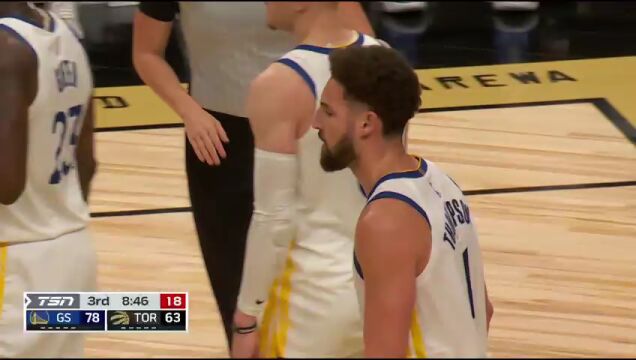 勇士vs猛龙第3节英文原声回放