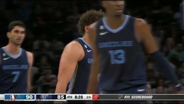 NBA常规赛：独行侠vs灰熊第4节英文原声回放