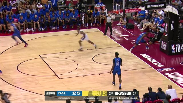 极具耐心的传导 步行者外线手递手精准命中三分