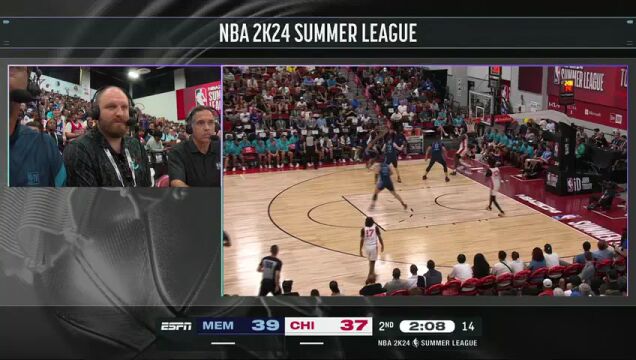 NBA夏季联赛：灰熊vs公牛第2节中文解说回放