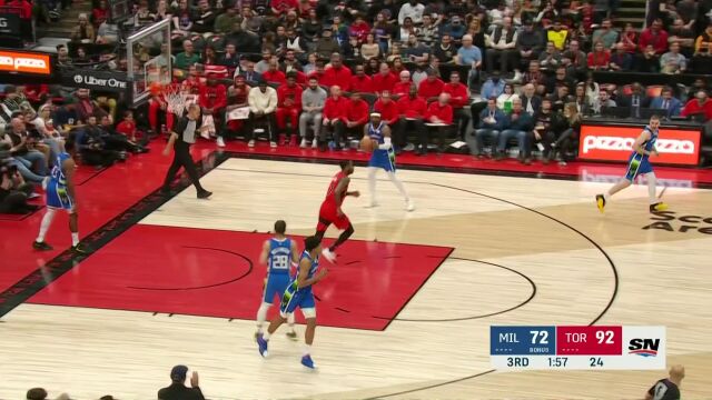 NBA常规赛：雄鹿vs猛龙英文原全场回放
