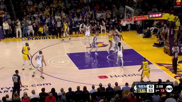 绝世好腰降世 腰王莫兰特空中闪转腾挪上篮命中