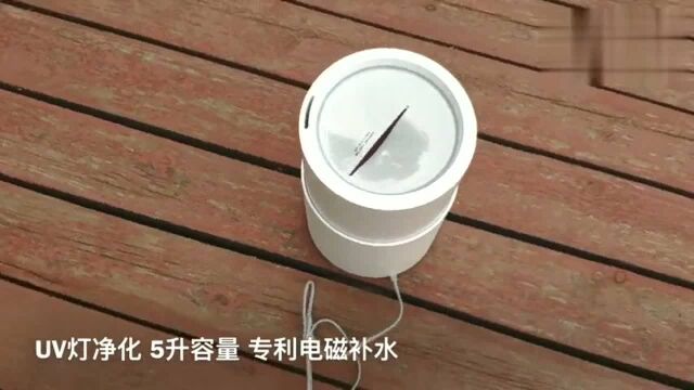 德尔玛加湿器开箱 净化除菌上加水 5L容量持久润