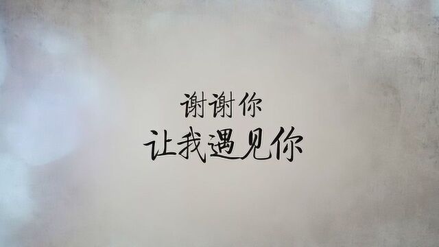 谢谢你,让我遇见你