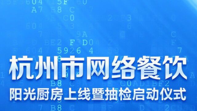 杭州市网络餐饮阳光厨房上线暨抽检启动仪式