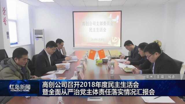 红岛新闻:高创公司召开2018年度民主生活会