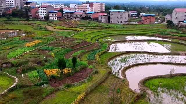 航拍中国:航拍四川广安恒升镇,一个非常美丽的小镇,是你的家乡吗?