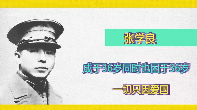 张学良:成于36岁同时也困于36岁,一切只因爱国