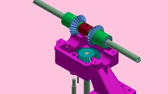 科技世界:斜齿轮转向离合器的动态模拟,一个组装动画了解它的结构