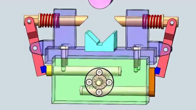 外部下拉机构的夹具设计动画,很巧妙