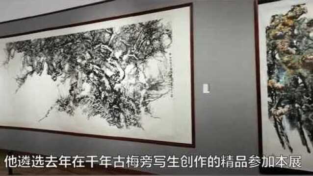 10多年在云南寻梅画梅,有“梅痴”之称他,百幅作品在佛山展出