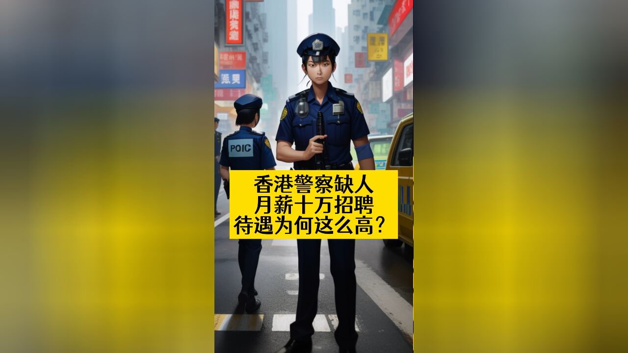 香港警察缺人,月薪十万招聘,待遇为何这么高?