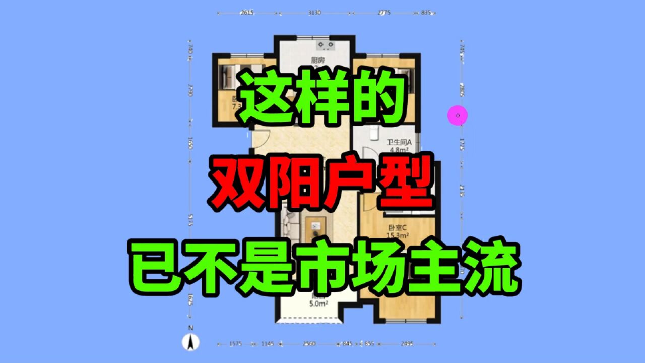 这样的“双阳户型”,已不是现在市场的主流!不好不坏住着没毛病