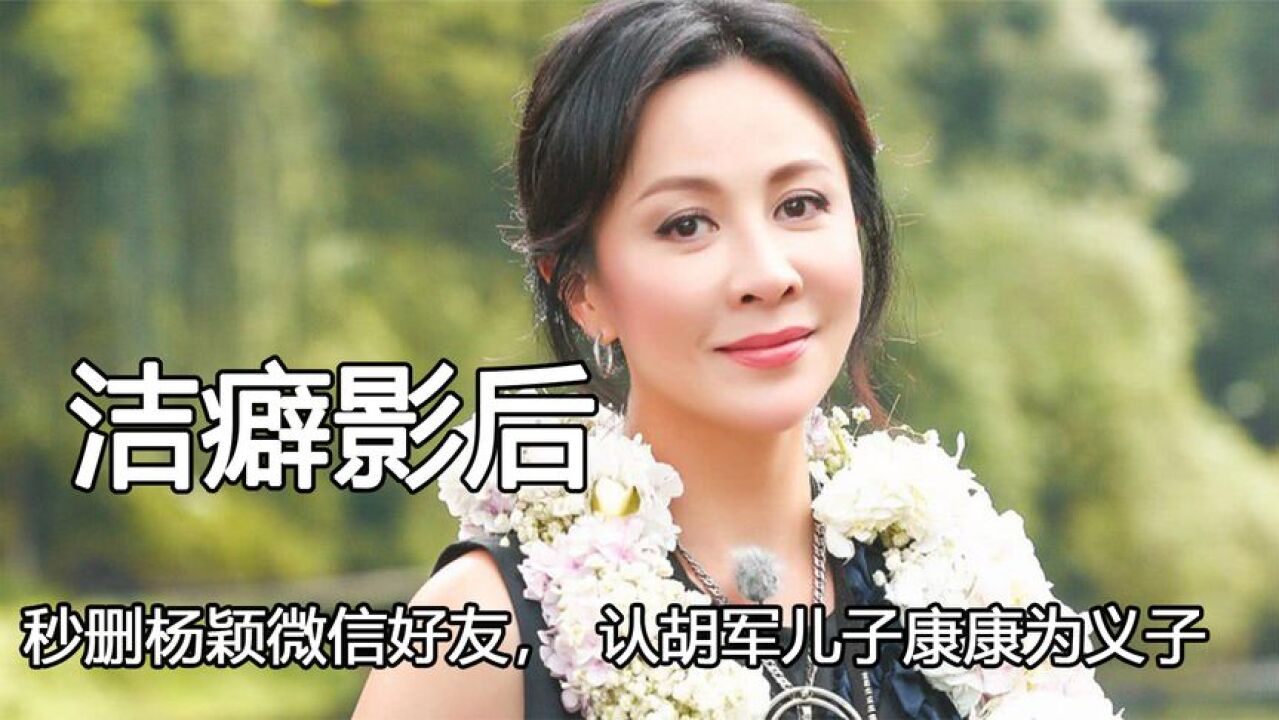 洁癖影后刘嘉玲,秒删杨颖微信好友,为何认胡军儿子康康为义子