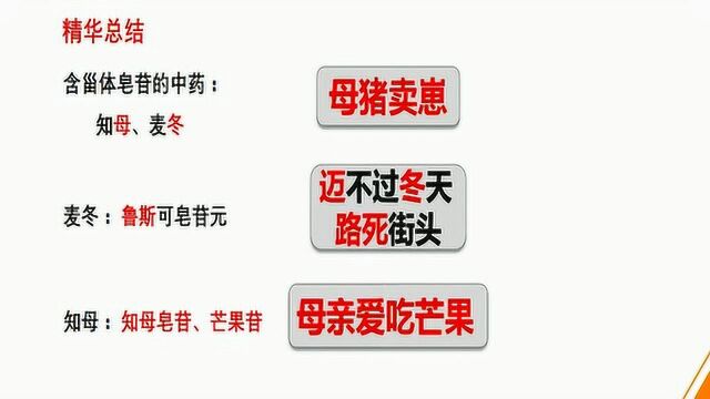 中药(一 )掌握4个知识点就能拿下皂苷类的3分