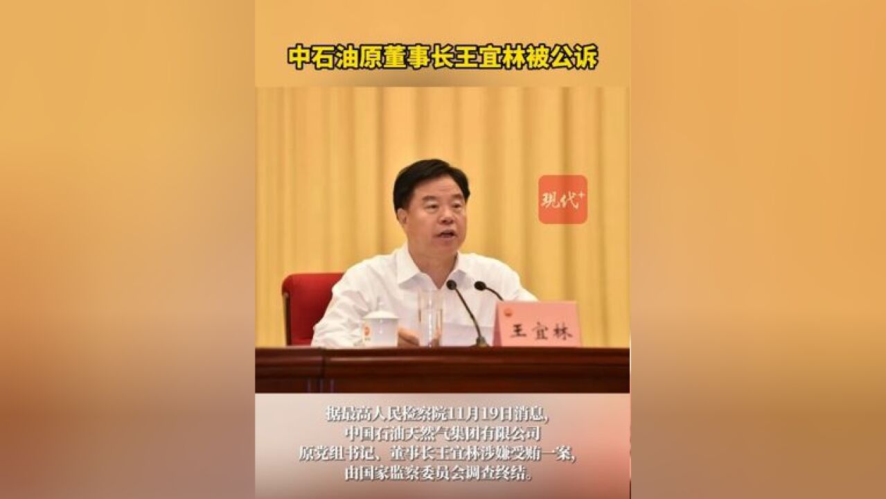 中石油原董事长王宜林被公诉