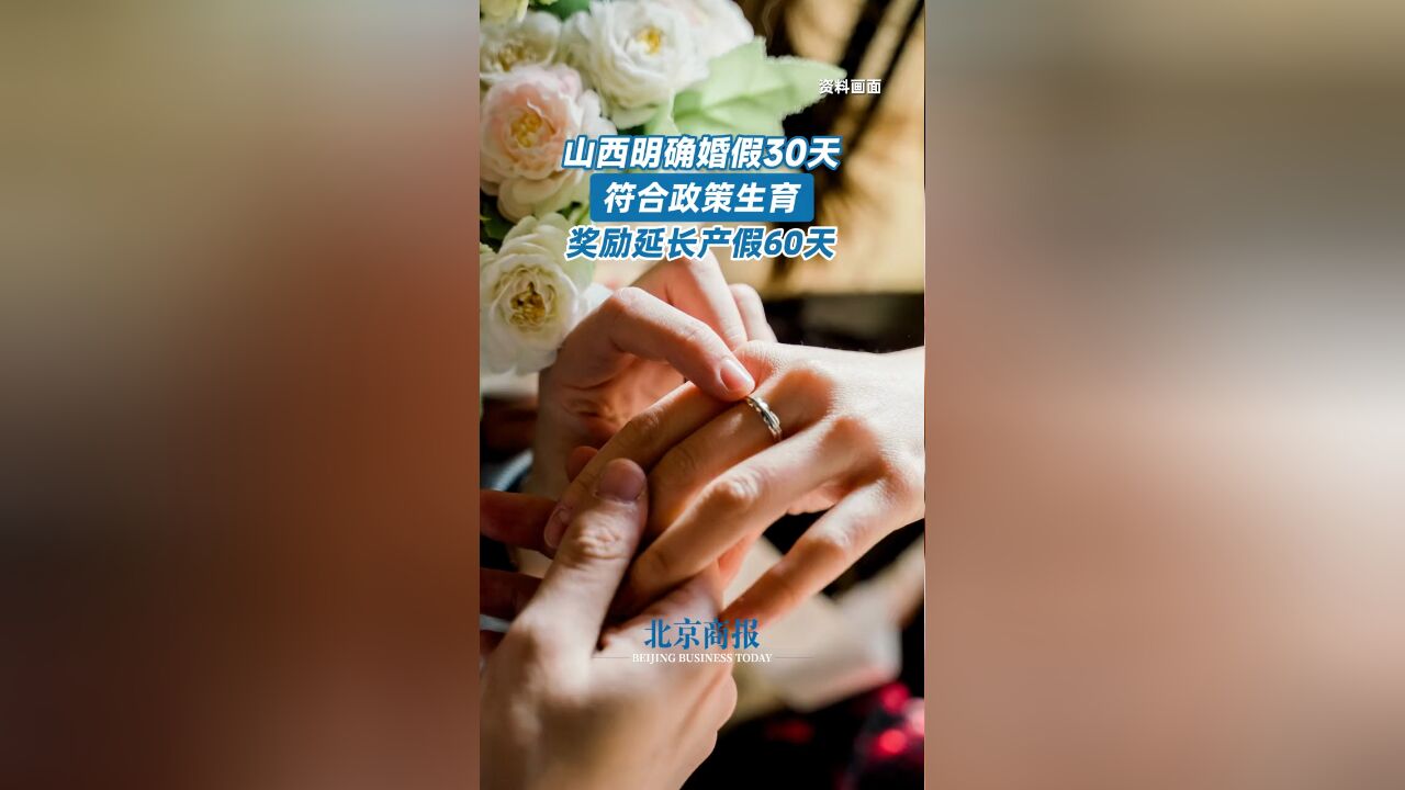 婚假30天、延长产假60天!山西率先明确