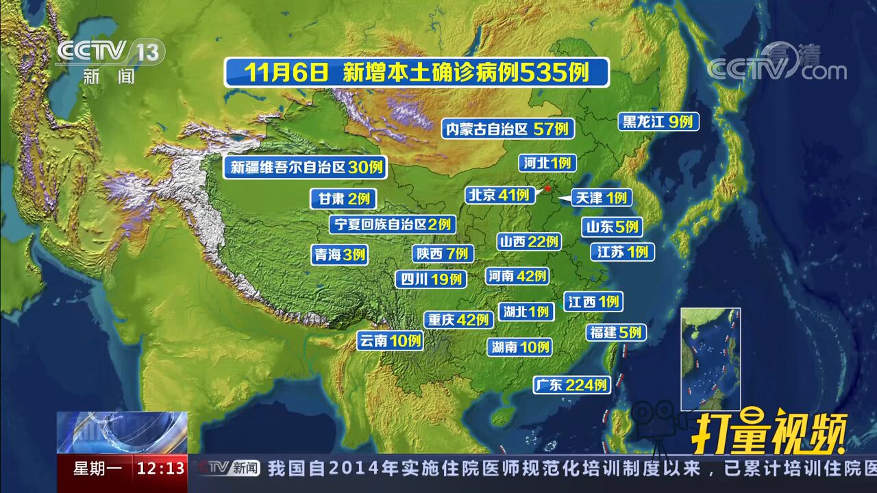 国家卫健委:11月6日新增本土感染者“535+4961”例