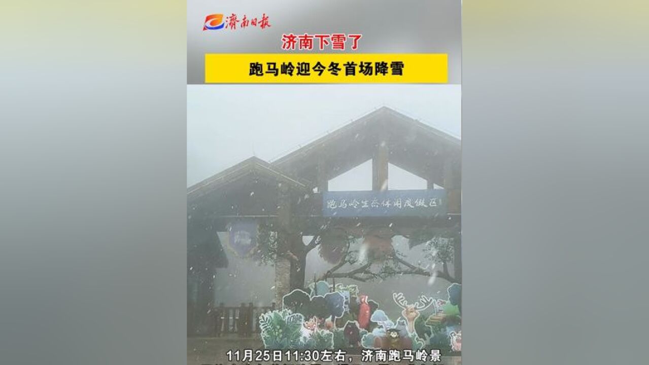 济南下雪了!跑马岭迎今冬首场降雪