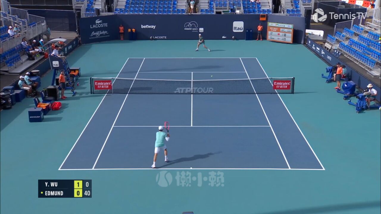 【自制集锦】2023ATP迈阿密大师赛R1 吴易昺vs埃德蒙德