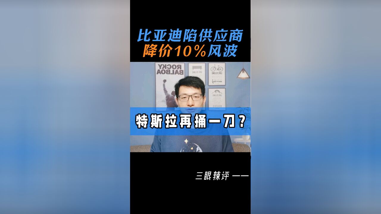 比亚迪陷供应商降价10%风波,特斯拉再捅一刀?