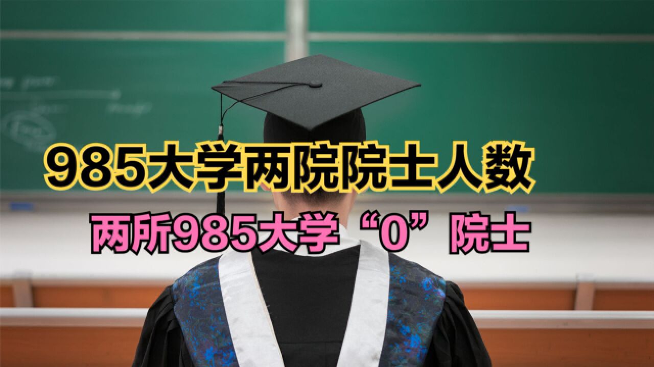 2023年985高校两院院士人数排行榜,清华北大断层领先,武大第19