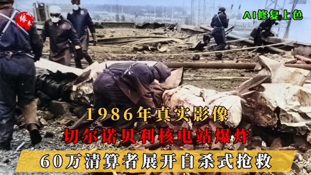 1986年,切尔诺贝利事故真实影像,60万清算者结局十分悲惨