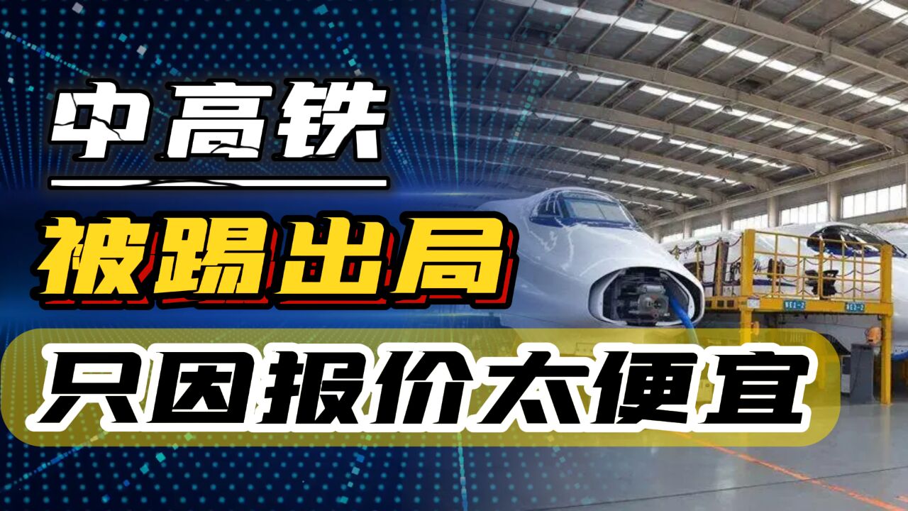 半价竞标却被踢出局,中国高铁内卷到国外,结果水土不服