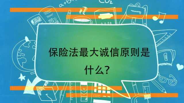 保险法最大诚信原则是什么?