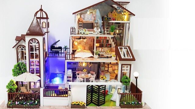 diy微型制作:搭建漂亮小屋